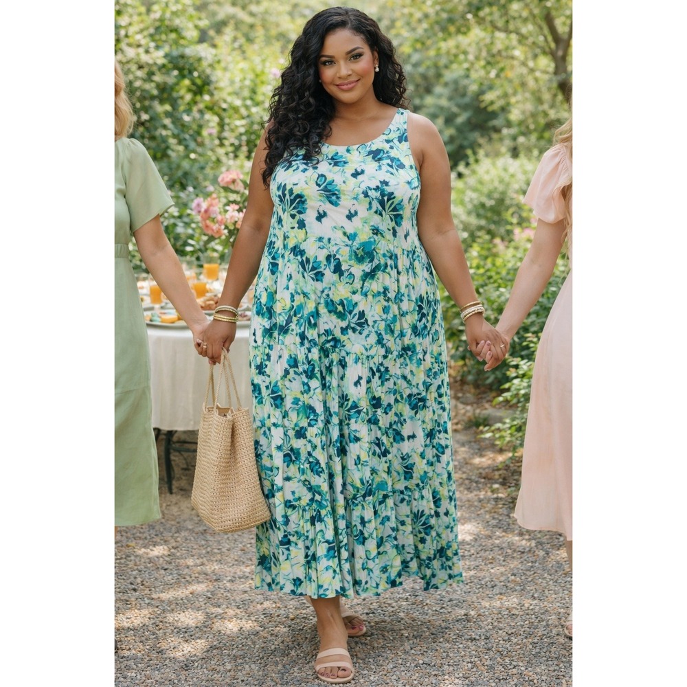 Torrid‎ Floral Maxi Dress Plus Size XXL Sleeveless Boho Flowy Spring Summer